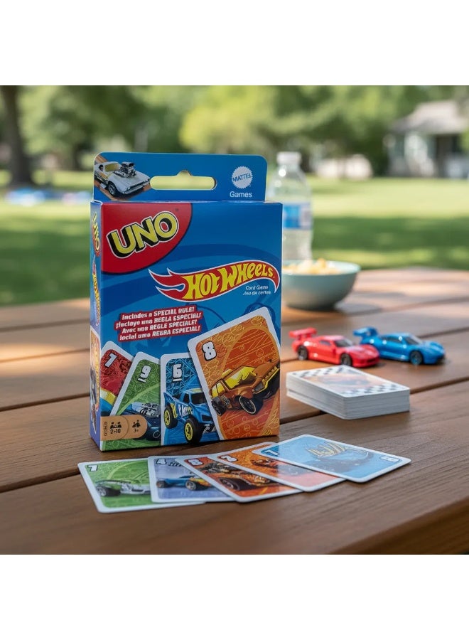 لعبة كروت بأسلوب UNO – إصدار Hot Wheels | 110 كارت | لعبة عائلية من 2 إلى 10 لاعبين | +7 سنوات - Image 2